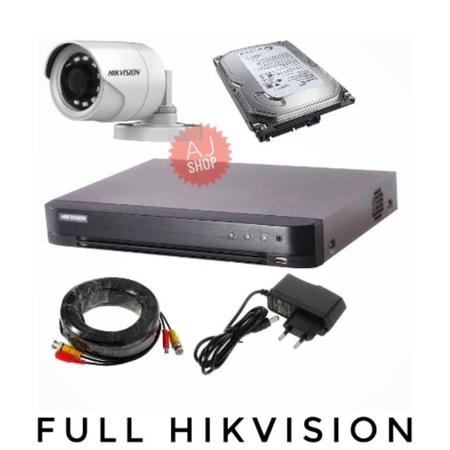 Cctv Hikvision Paket 1 Kamera Outdoor 2MP Full HD 1080P Full Hikvision