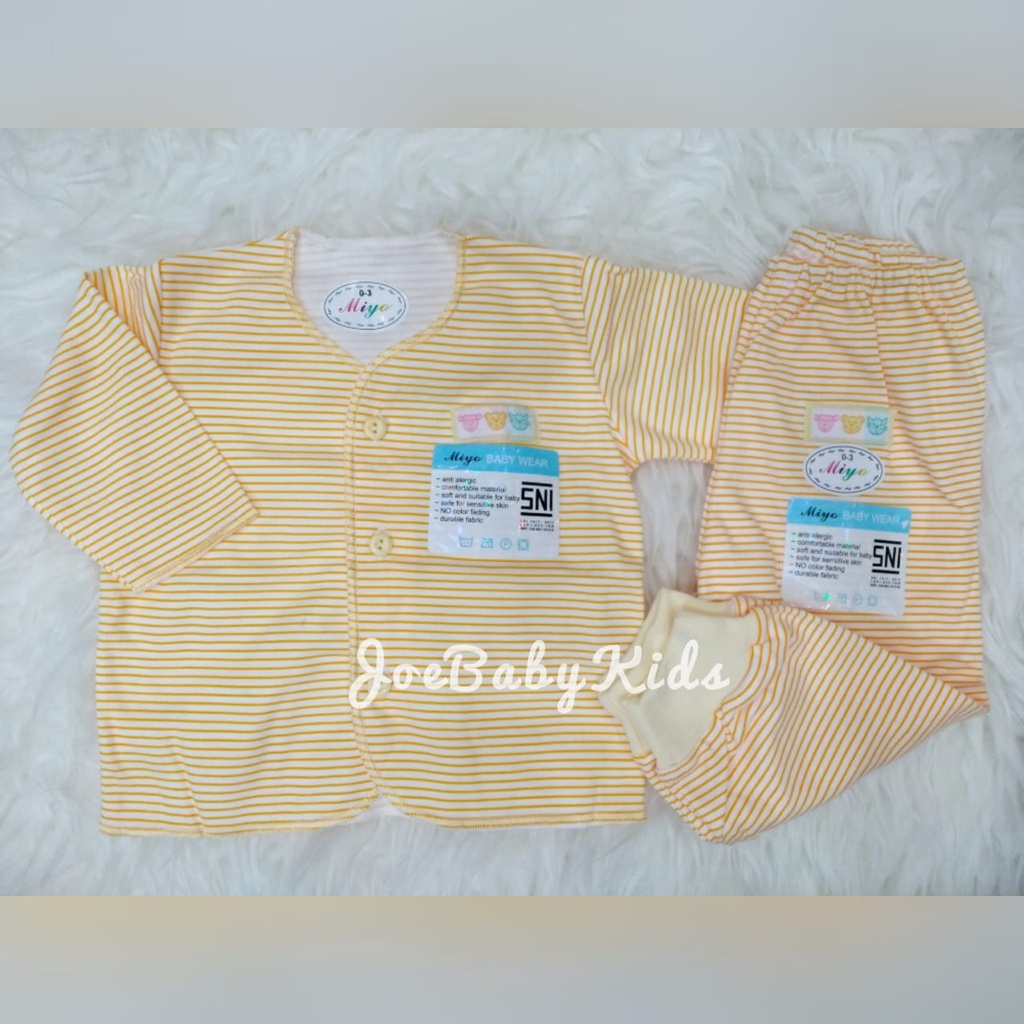 Miyo NB Panjang / Baju Setelan Pendek bayi baru lahir / Baju lengan pendek bayi baru lahir