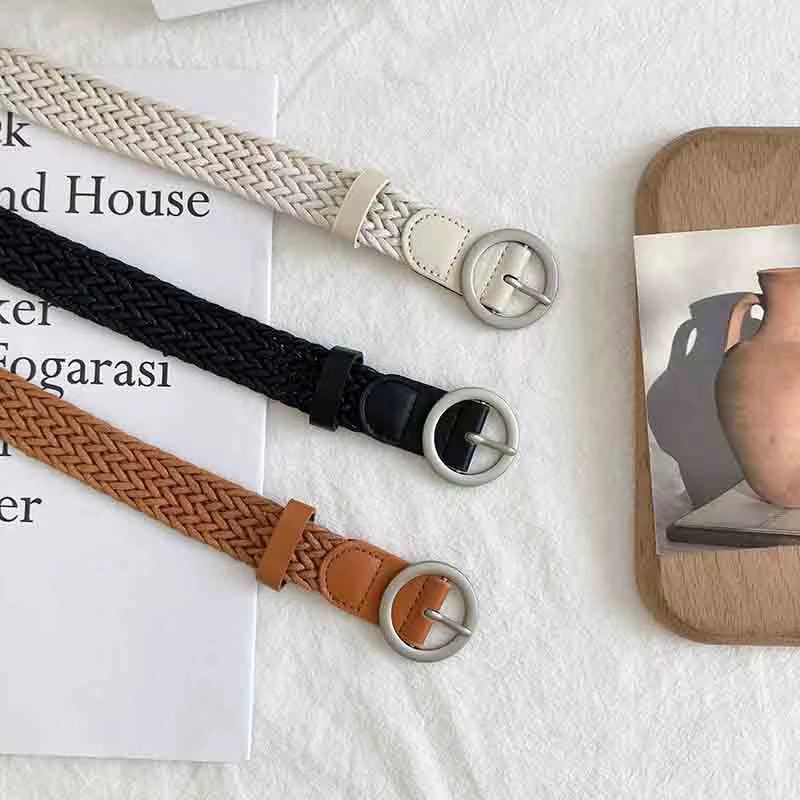 Ikat Pinggang Wanita Model Kepang / Jalinan - Gesper Jalinan Belt Strap Kepang Anyaman