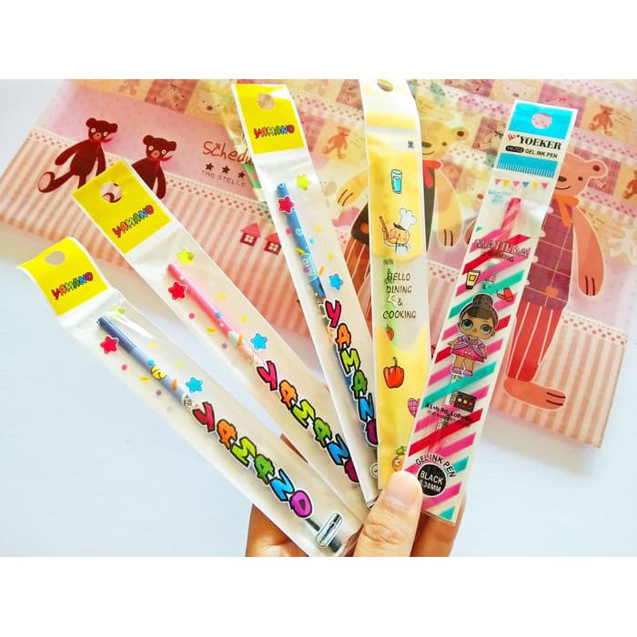 

refill gel pen / isi ulang pulpen jel karakter