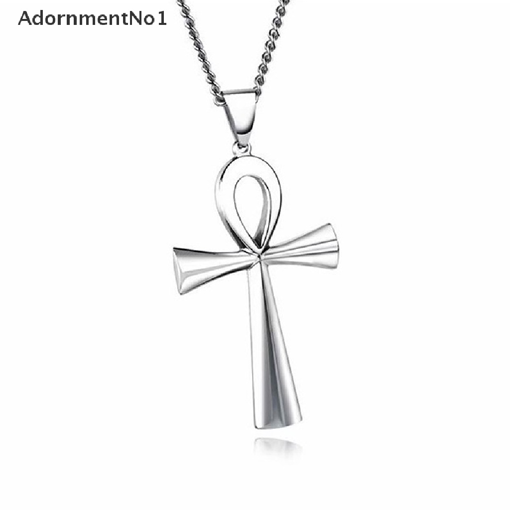 (AdornmentNo1) Kalung Rantai Dengan Liontin Ankh Mesir Untuk Wanita