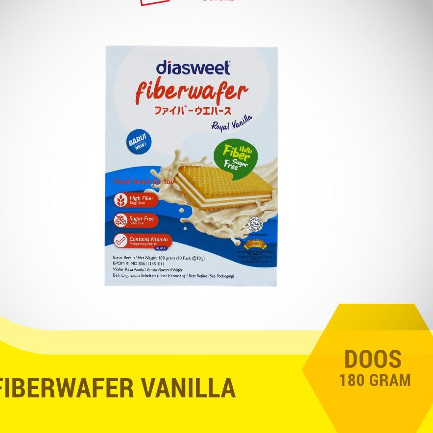 

Flash Sale Diasweet Fiberwafer Vanilla 180G