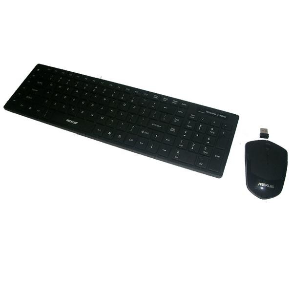 Trend-Rexus KM8 Keyboard Dan Mouse Slim Wireless Combo - Hitam