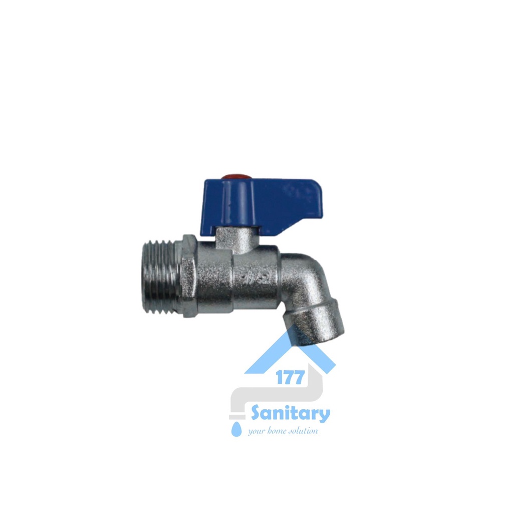 Kran air Pendek 1/2 inch TM12-keran air bola kecil mini tembok taman valve faucet kran garasi cebol irit tempat small kran mesin cuci /i21