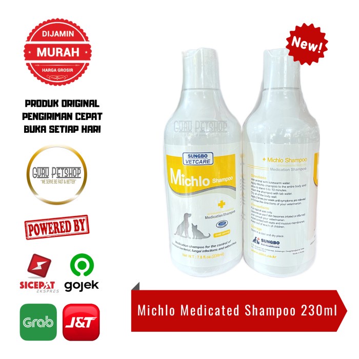 SB Vetcare Michlo Shampoo 230ml Medicated Shampoo Anjing Kucing