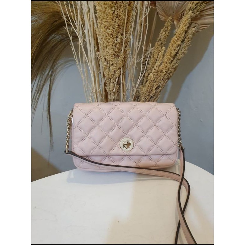 ks natalia small flap turnlock rose smoke original