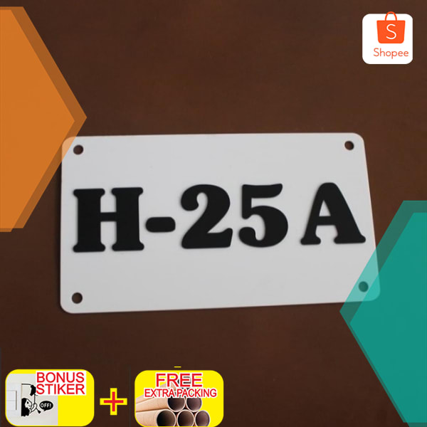 

nomor rumah acrylic timbul 30x15 & 30x20 - Hijau 30x20cm Elegan