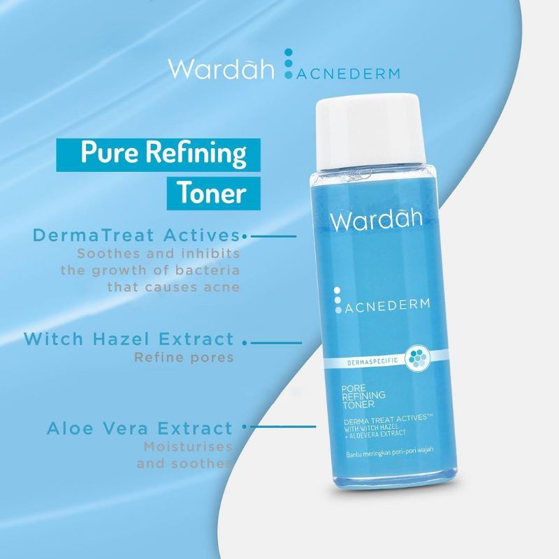Wardah Acnederm Pore Refining Toner 100 ml || Acne Toner || Acne Sabun || Bruntusan