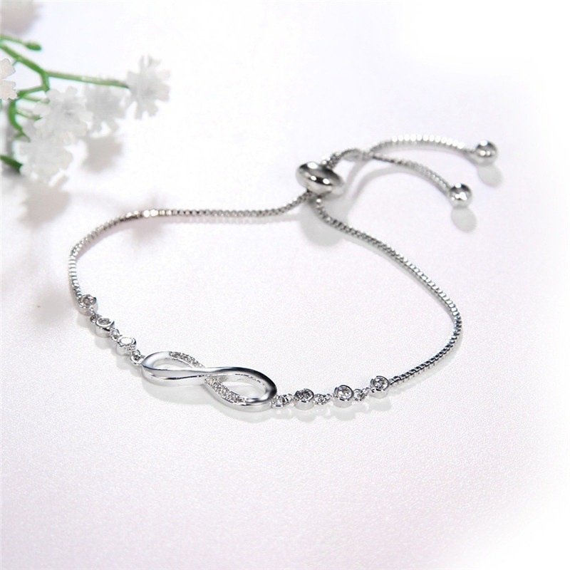 Perhiasan Gelang Wanita Adjustable Hias Berlian Warna Permen Gaya Korea