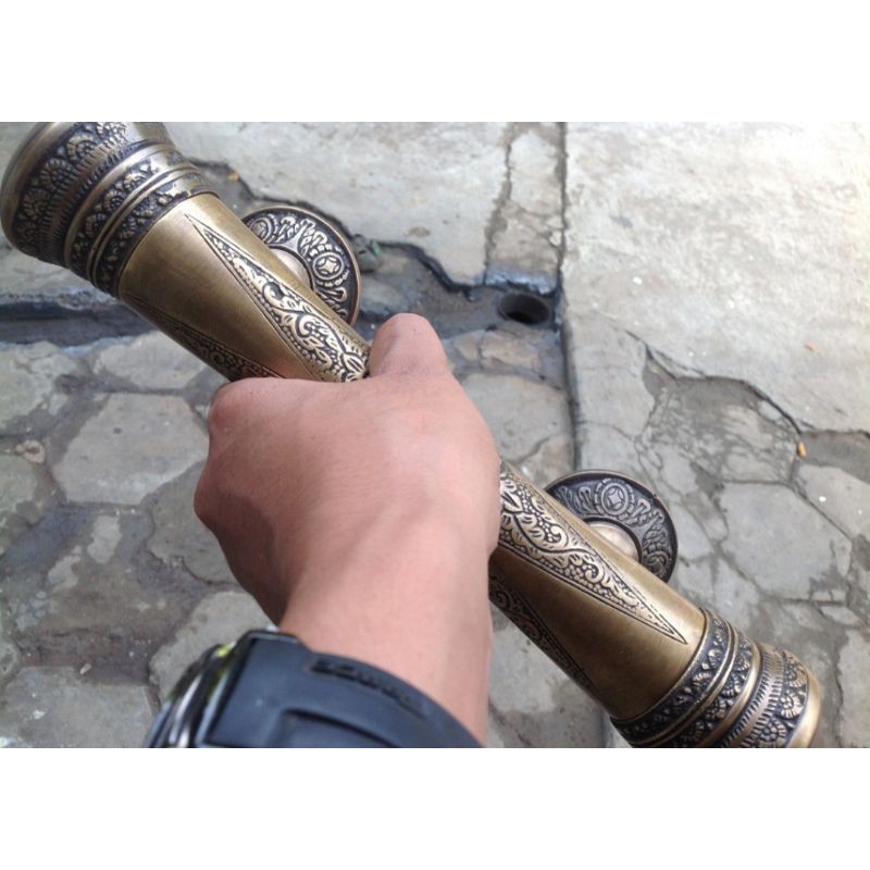 handle godo 30 cm / handle pintu rumah kuningan antik unik
