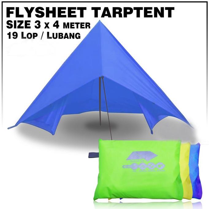 Flysheet 3X4 M Kilimanjaro Ultralight 19 Loop 19 Lubang Multifungsi
