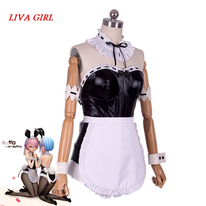PREORDER Liva girl Ram Rem Bunny Girl Cosplay Re:zero Re Life In a Different World From Zero Costume