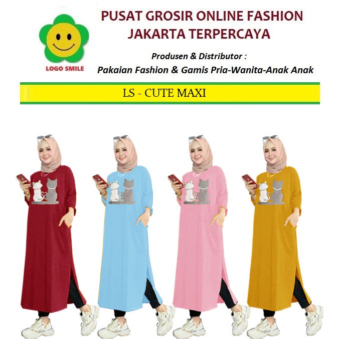 Cute Maxi - Logo Smile (LS) - Ukuran L-XXL - Matt Baby Terri