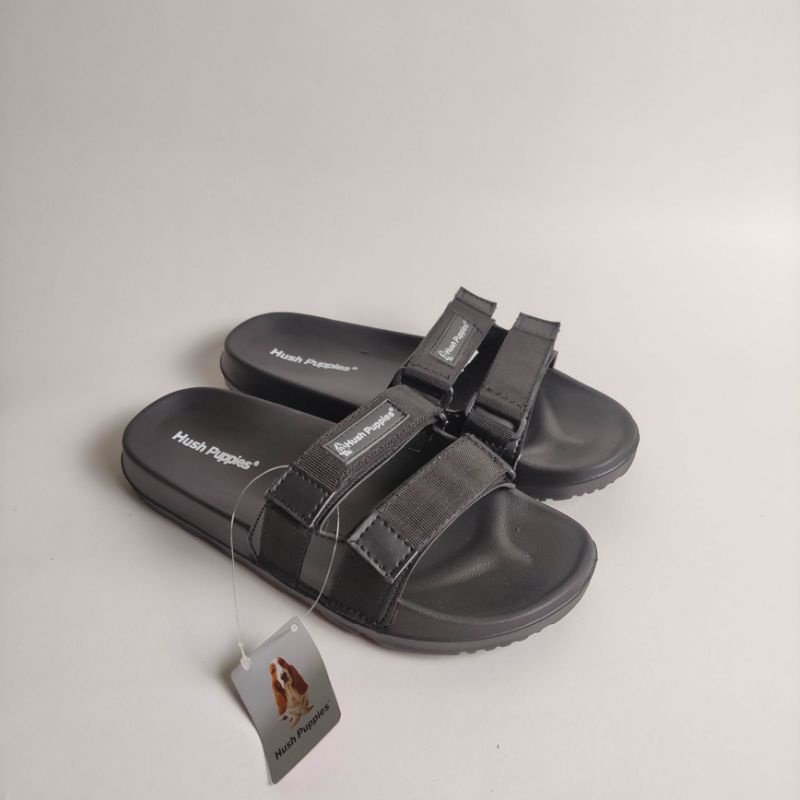 Sandal strap/Velcro hush puppies hitam strap hitam