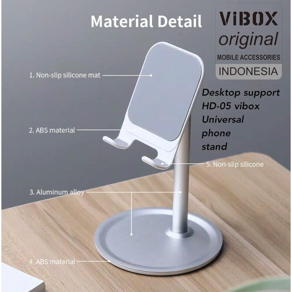 HOLDER PHONE STAND HD - 29 ORIGINAL Liftable Foldable Phone Holder Stand HP VIBOX VB10