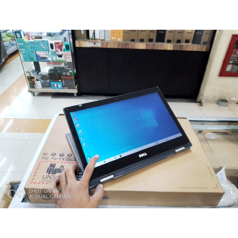 Laptop Leptop 2 in 1 Dell Inpiron core i5 gen7 Ram 8gb Hdd 1tb Keyboard backlit layar touchscreen