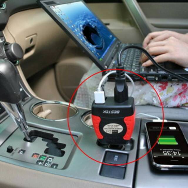 Charger Laptop  HP Ipad untuk Mobil/Car Inverter