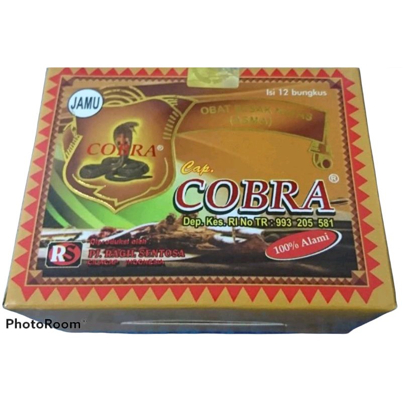 JAMU CAP COBRA OBAT SESAK NAFAS ( ASMA ) BATUK DAN MASALAH PERNAFASAN LAINNYA ISI 10 SACHET
