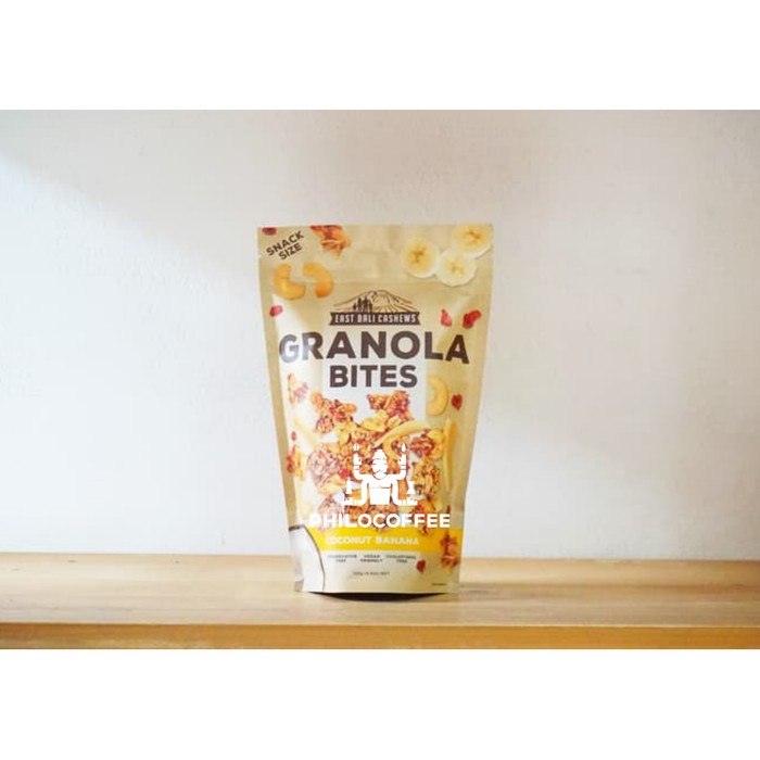 

East Bali Cashews Granola Bites Coconut Banana 125g | Kemasan Baru