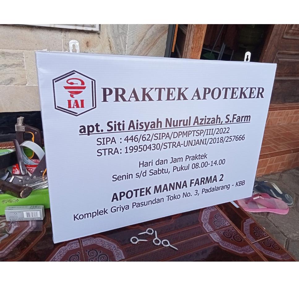 

(N-UHY {✪}) Papan Nama Apotek / Apoteker||banyak diminati