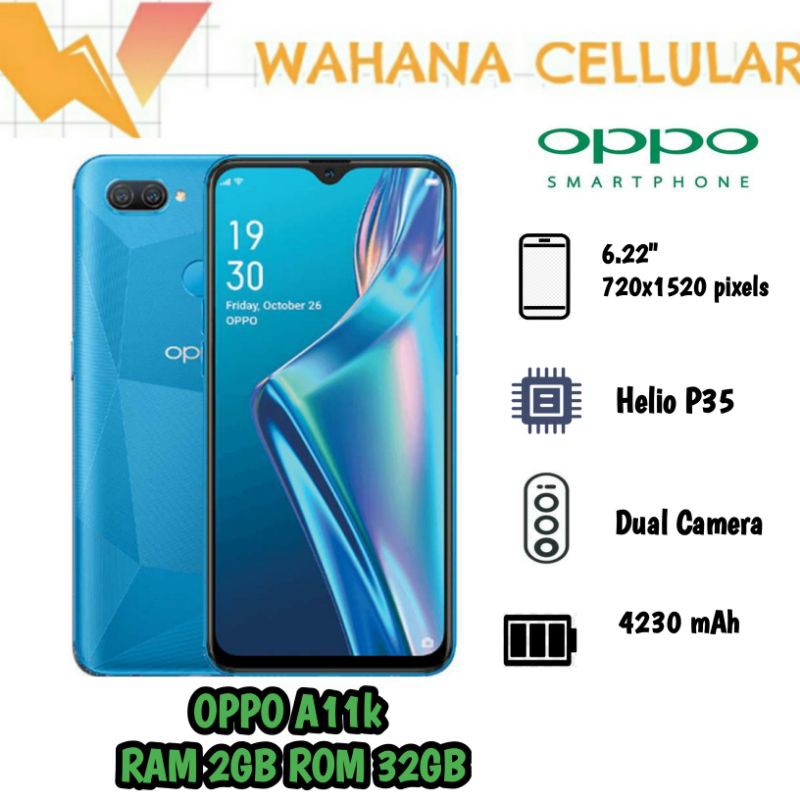 HP TERBARU OPPO A11k RAM 2/32 GB GARANSI RESMI - OPPO A11K 2/32 GARANSI RESMI