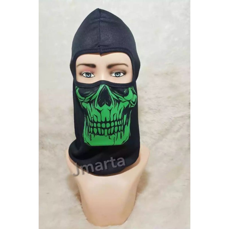 MASKER TOPENG NINJA MOTIF TENGKORAK