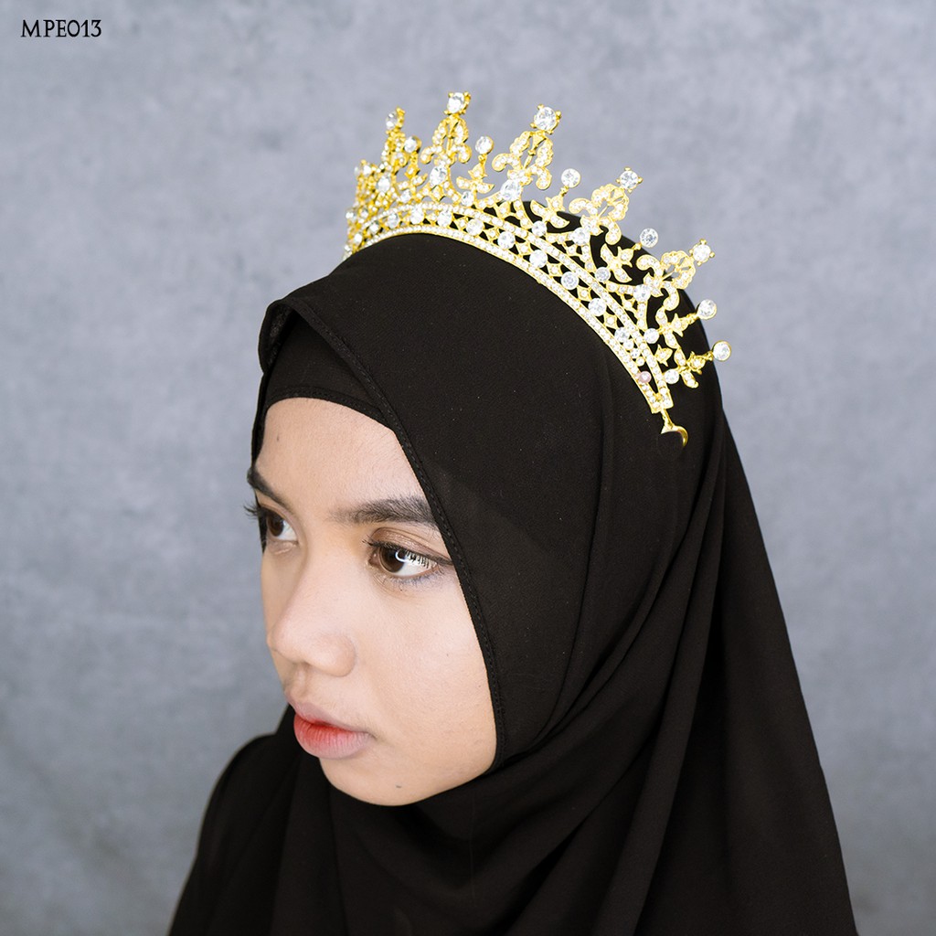 [ORDER SEKARANG] MAHKOTA PESTA HIJAB ASESORIS FASHION GOLD EXCLUSIVE MPE013