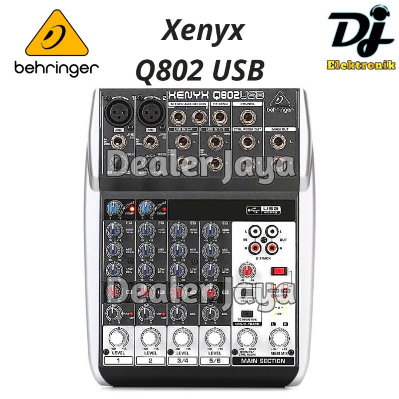 Mixer Analog Behringer Xenyx Q 802 USB / Q802 USB / Q802USB - 6 channel