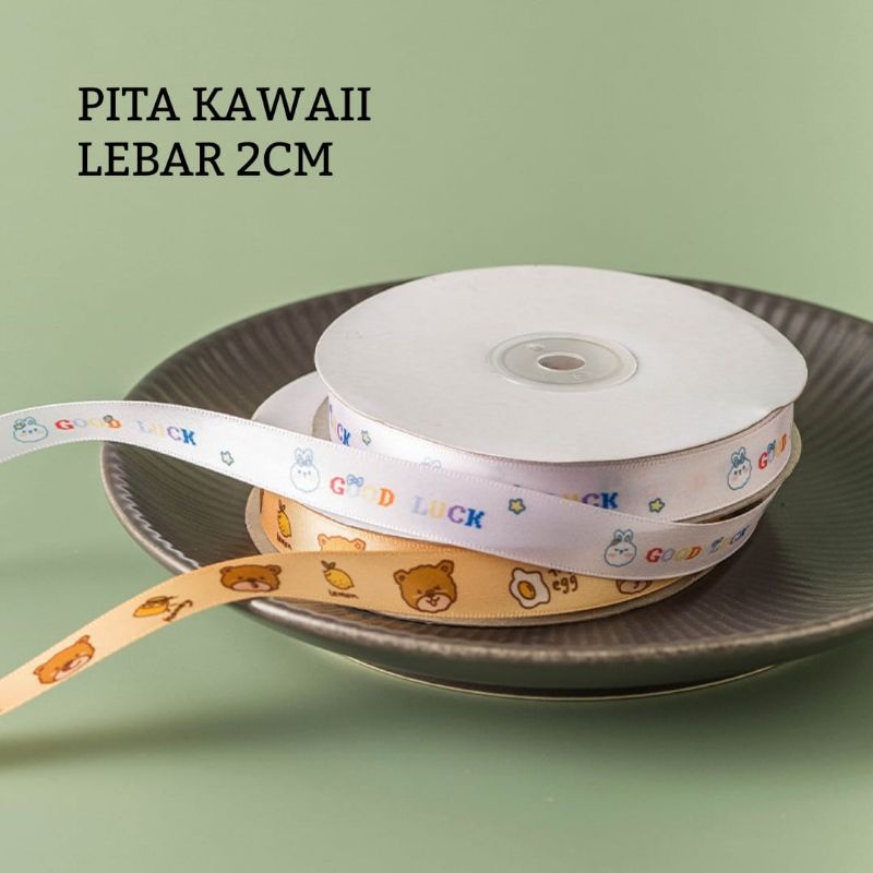 

PITA RIBBON SATIN KAWAII LUCU ECER/ ROLL ( 1ROLL 25M )
