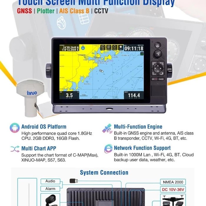 GPS XINUO XN60 AIS NAVIGATOR TOUCHSCREEN