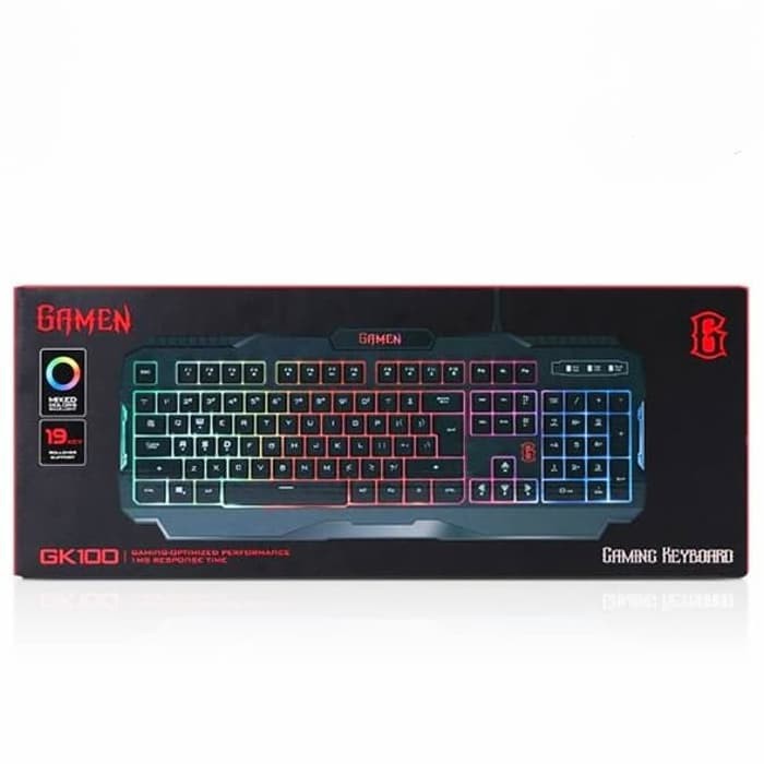 GAMING KEYBOARD GAMEN GK100 RAINBOW BACKLIGHT WATERPROOF ORIGINAL