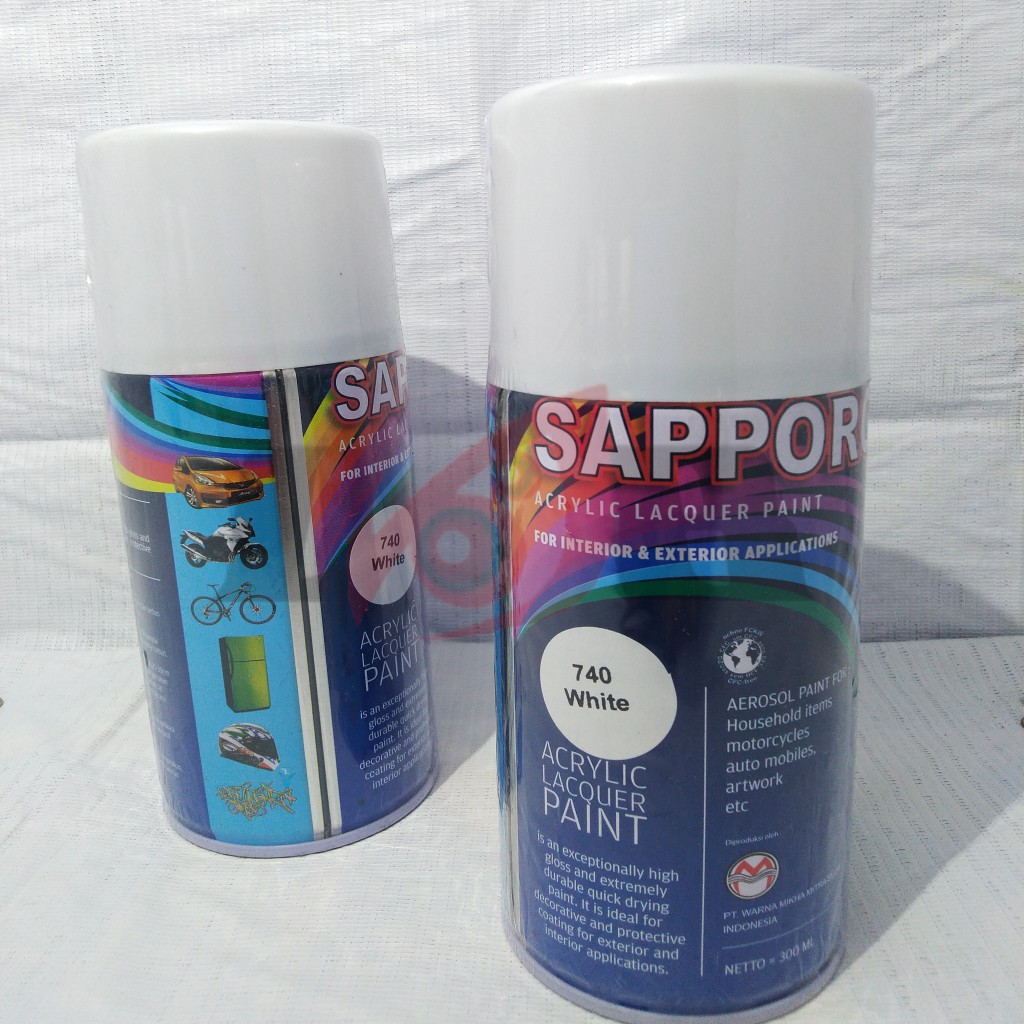 Sapporo 740 White Cat Semprot Saporo Paint Putih Standar