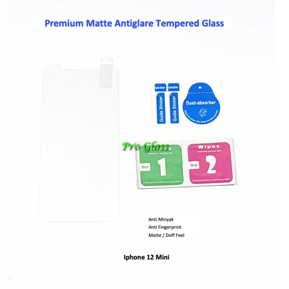 Iphone 12 / 12 Mini / 12 PRO / 12 PRO MAX Anti GLARE DOFF MATTE Anti Fingerprint Tempered Glass