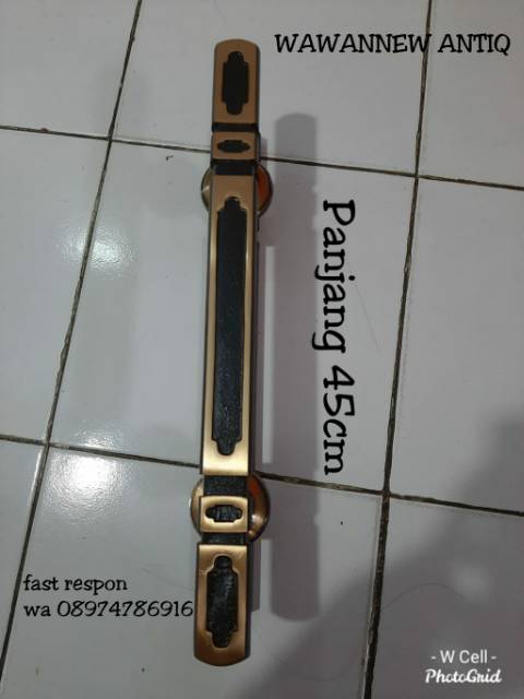 Handle Pintu / Tarikan Gagang Pintu Rumah Kuningan Antik Klasik 44cm