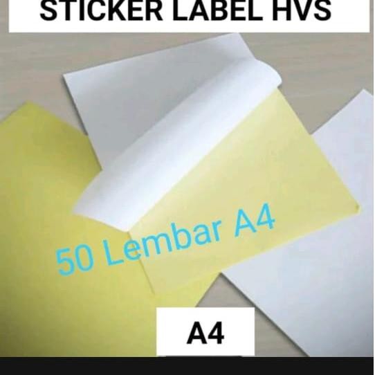 

Kertas / Kertas Stiker Label Hvs Uk A4