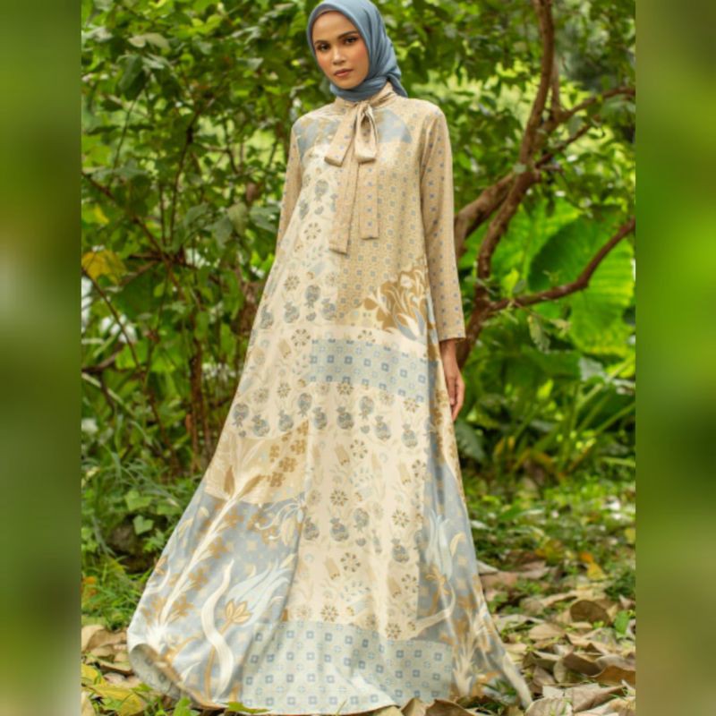 OTTOMAN DRESS HL SNOW BLUE size M