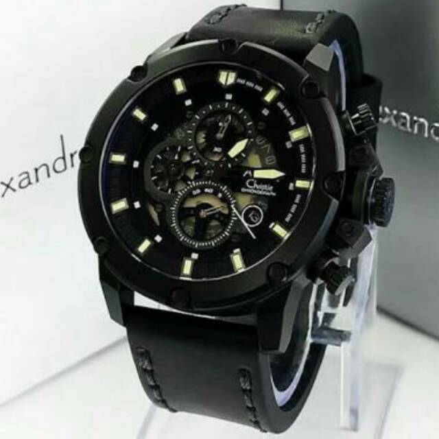 Jam tangan Alexandre Christie AC 6416 pria black