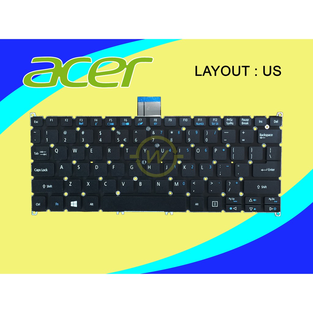 Keyboard Acer Aspire ES1-131 ES1-111 ES1-111M ES11-131 Series Hitam