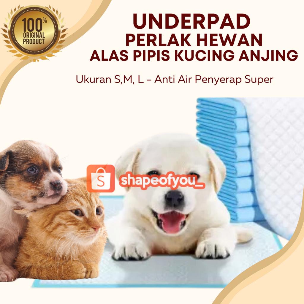 Underpad Pipis Kucing Anjing Pad Popok Sekali Pakai Alas Pipis Pee Poop Alas kandang kucing melahirkan Underpads Tebal