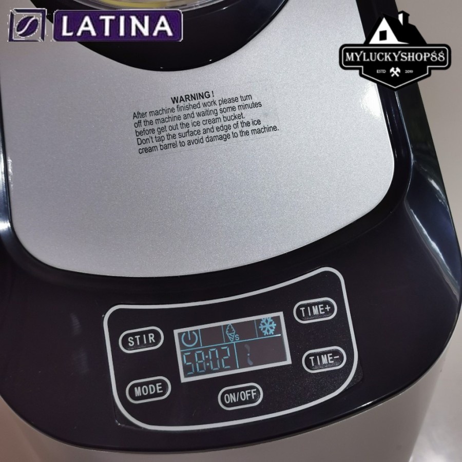 Latina Gela Compact Ice Cream Gelato Maker Mesin Es Krim GA-15CL 1.5L