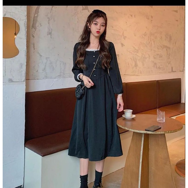 Vintage Midi dress bangkok premium import size 12-18tahun