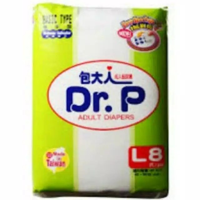 Dr. P ADULT DIAPERS BASIC TYPE M10/L8/XL8 /Dr. P Pempers Dewasa Murah - M