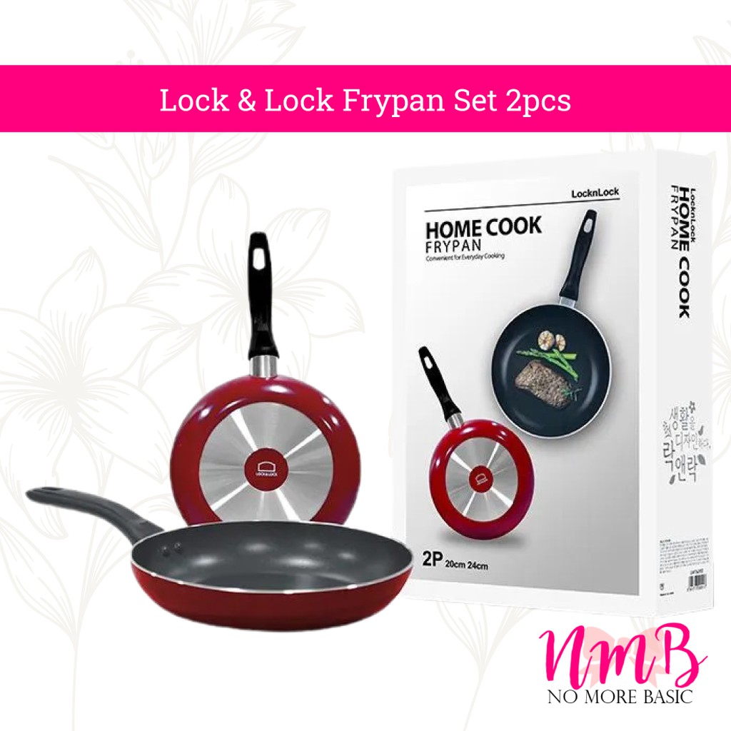 Lock n Lock Frypan Set 2pcs Penggorengan Teflon 24 cm dan 20 cm Anti Lengket