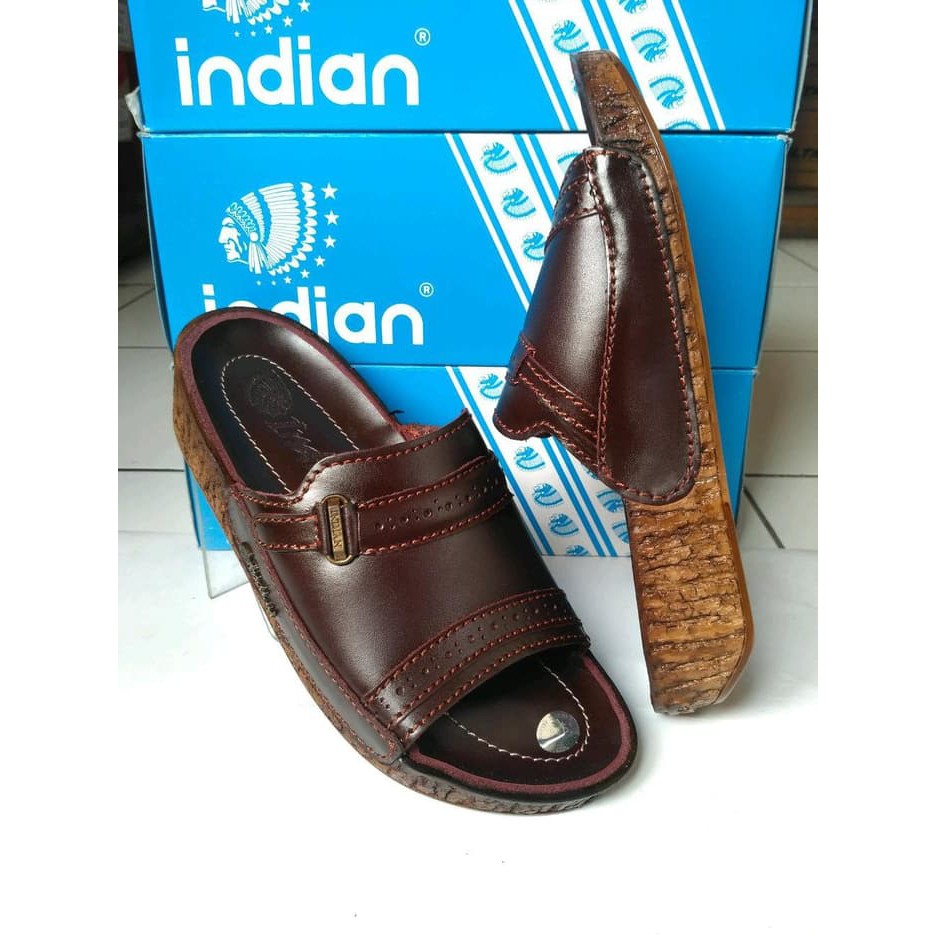  SANDAL KULIT INDIAN  437 MARON ASLI ORIGINAL MURAH di 