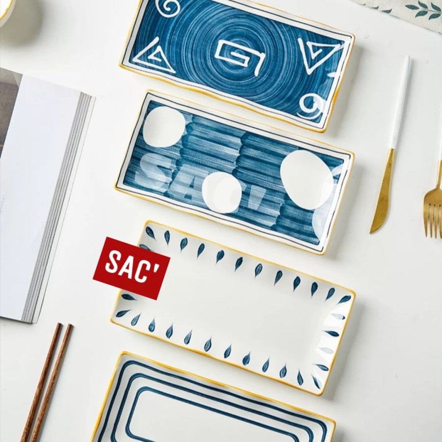 OKURU Japanese Style Dinner Plate Bowl Mangkuk Piring Makan Ala Jepang Mangkok Hampers Souvenir-1