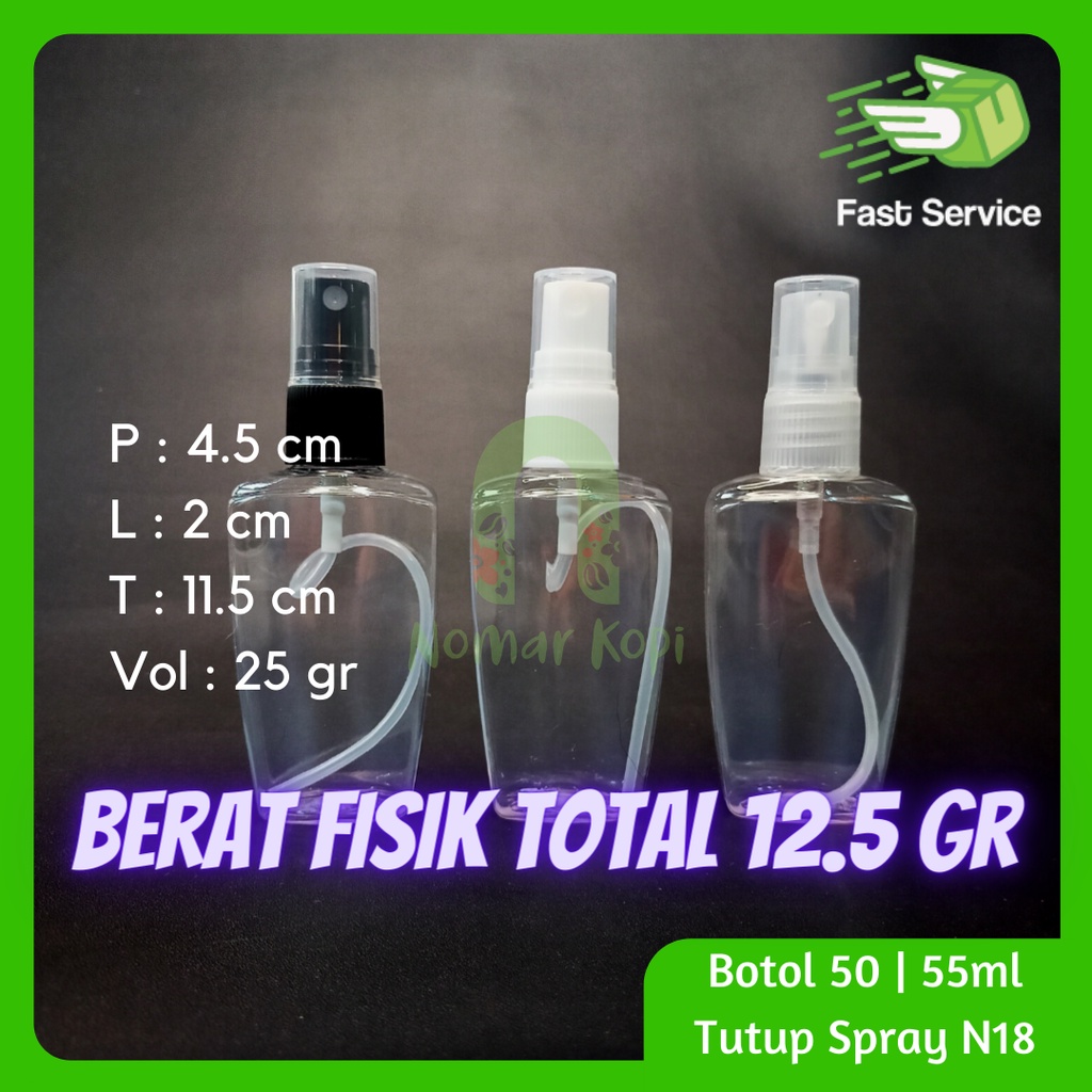 Botol 20ml Spray BR Clear PET Parfum Hand Sanitizer Serum Bening Tebal