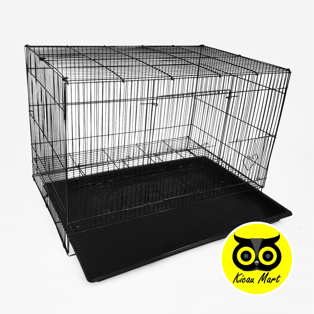 KANDANG KUCING BESI LIPAT SIZE M MEDIUM U/ KELINCI / SUGAR GLIDER / KITTEN / HAMSTER PET CAGE KDMDM-HITAM
