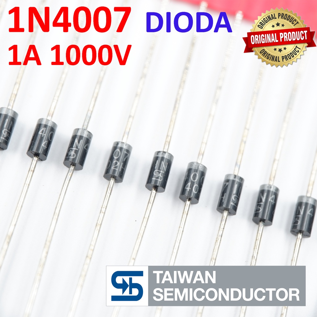 Dioda 1N4007 1A 1000V ORIGINAL TSC TAIWAN KAKI TEBAL IN4007 1N IN 4007