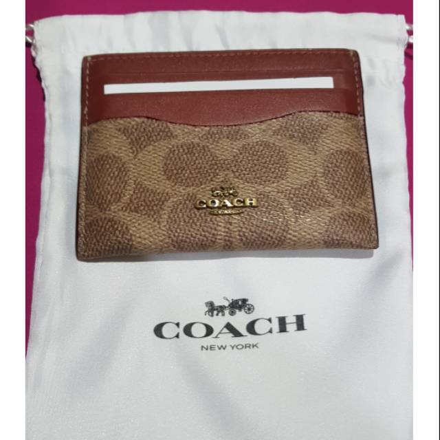 [Preloved] Coach - Card Case / Cardholder in Colorblock Signature - Original