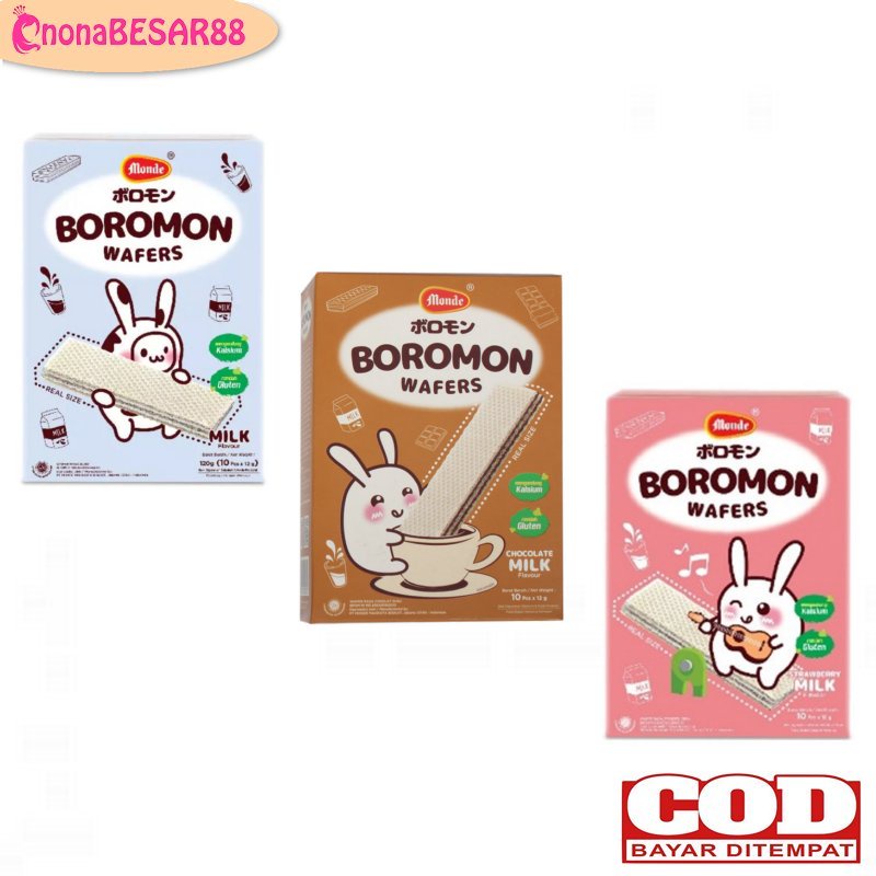 

Monde Boromon Wafer Snack 120gr / Cemilan Wafer Krim / Snack Wafer Krim / Camilan Wafer Krim